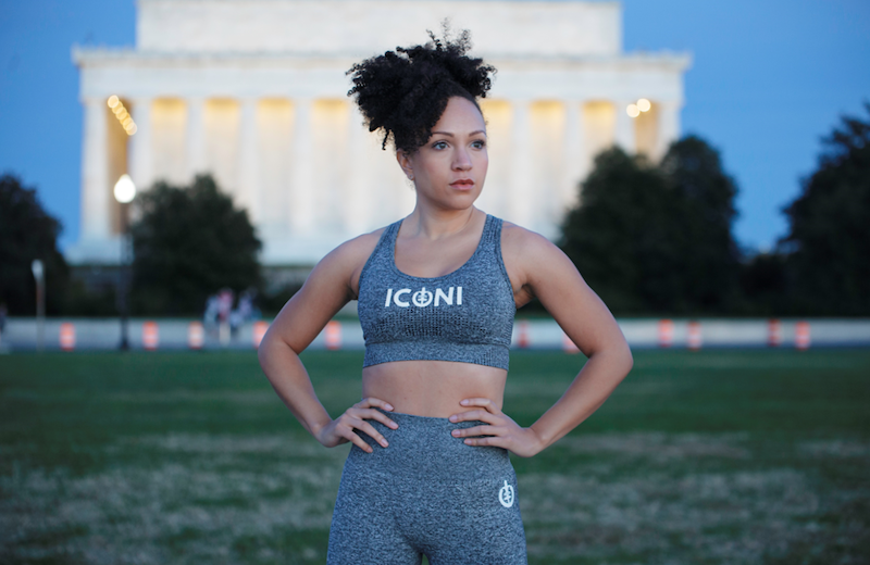 this is a photo of a model wearing activewear by ICONI