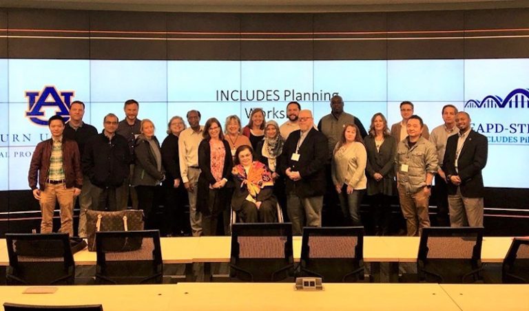 this photo shows a group of Auburn University faculty dedicated to improving STEM education opportunities for people with disabilities