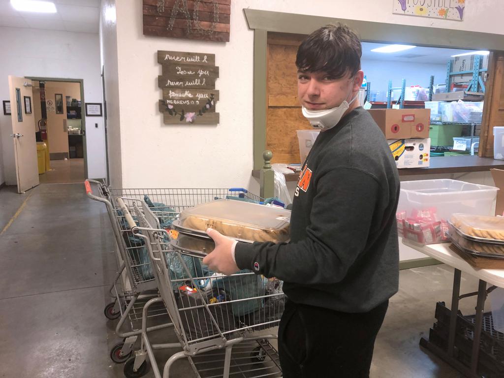 photo of a carson-newman university student volunteering for Appalachian Outreach