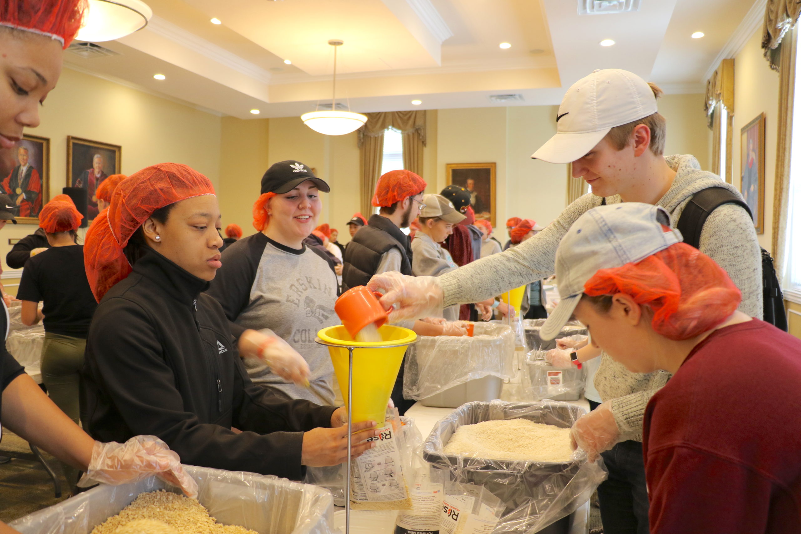 Erskine College Students Package 11,000Plus Meals in Three Hours to Feed the Hungry The