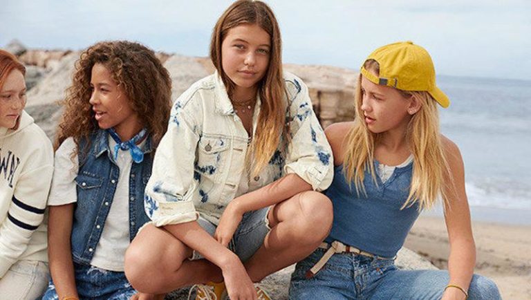 a photo of the Gap Teen line of sustainable fashion items
