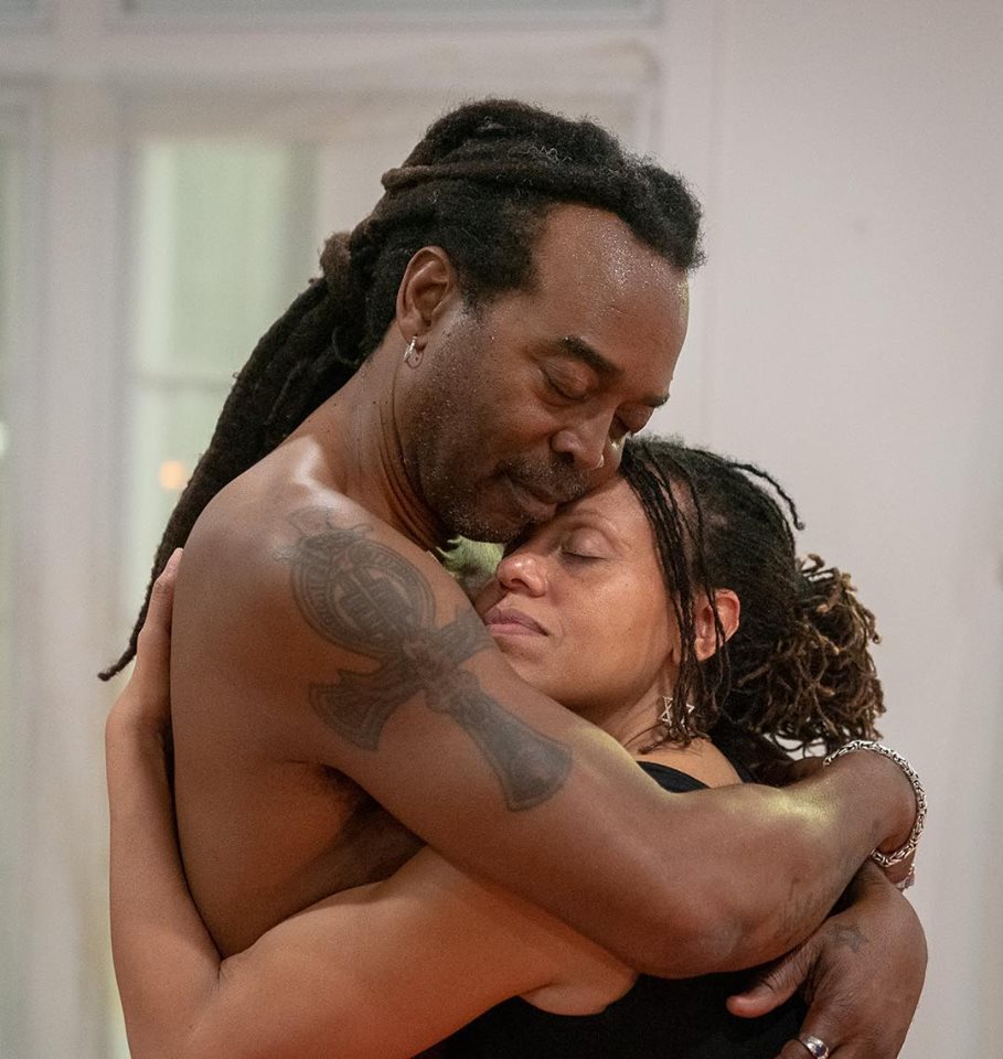 this photo depicts the healing nature of one of Ajax Jackson's yoga classes