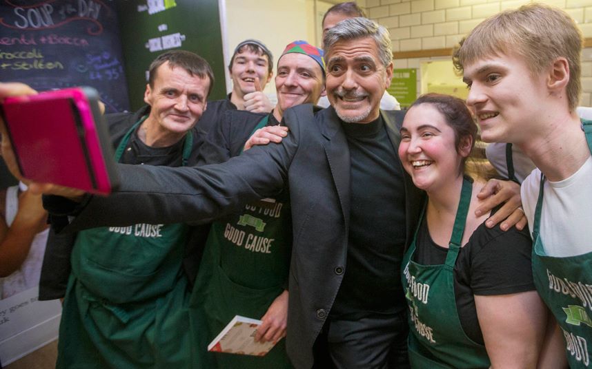 this photo shows popularity of Social Bite Cafe with celebrities