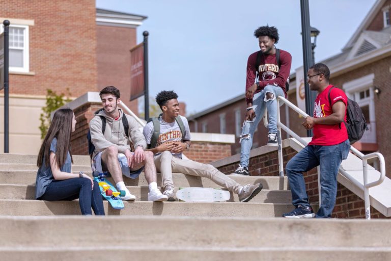 this photo shows the diversity of the Winthrop campus