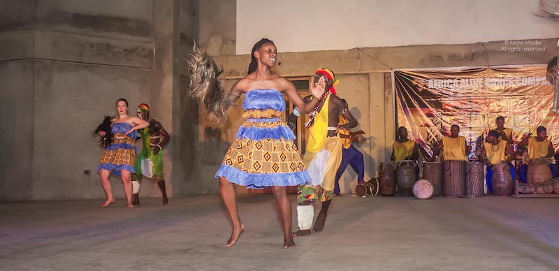 this photo shows Dani Biggs performing a West African dance number