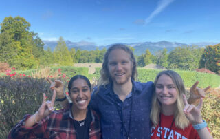 this photo shows college changemakers in a beautiful mountain setting at the Sullivan Foundation Ignite Retreat