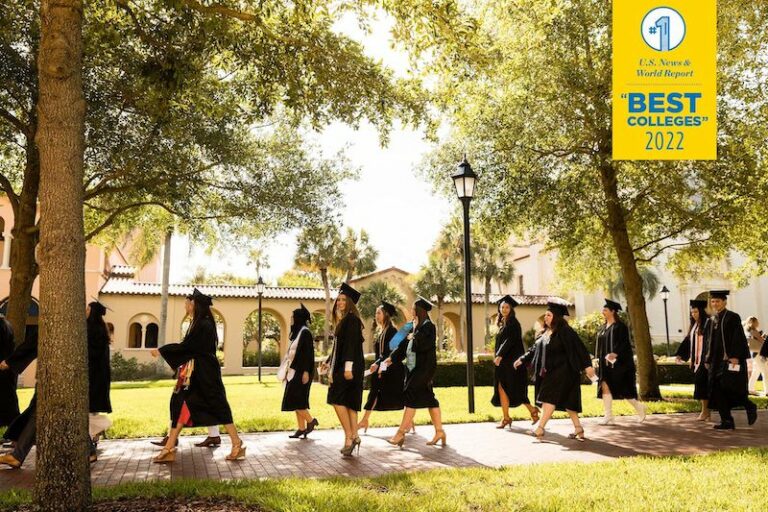 this photo shows the recent graduating class of Rollins College, named U.S. News & World Report's top regional university in the South