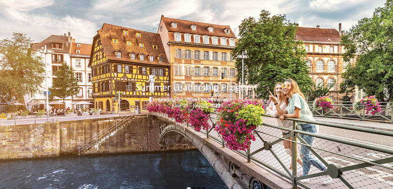 Students enjoy a little leisure time in Strasbourg, France during a study-abroad adventure.